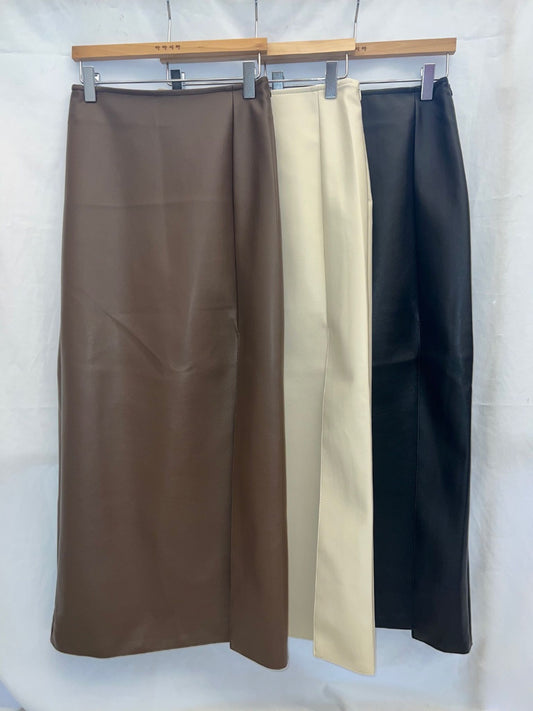 [From Seoul] Long Leather Skirt _ Maison Seoul Korea